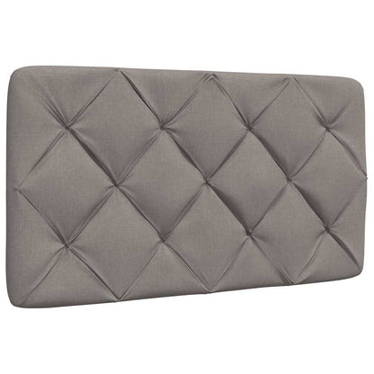 vidaXL Bettgestell mit LED ohne Matratze Taupe 90x200 cm Stoff