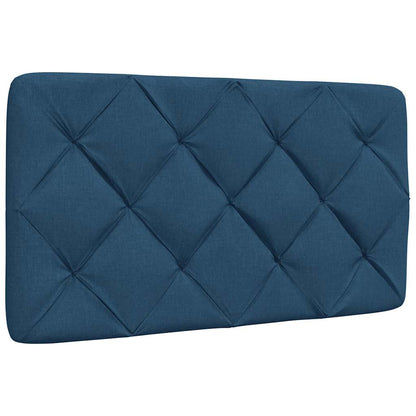 vidaXL Bettgestell mit LED ohne Matratze Blau 90x200 cm Stoff