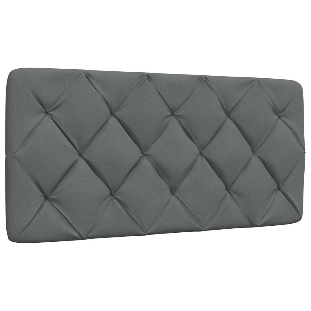 vidaXL Bettgestell mit LED ohne Matratze Dunkelgrau 100x200 cm Stoff