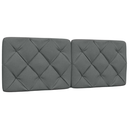 Bettgestell mit LED ohne Matratze Dunkelgrau 120x200 cm Stoff