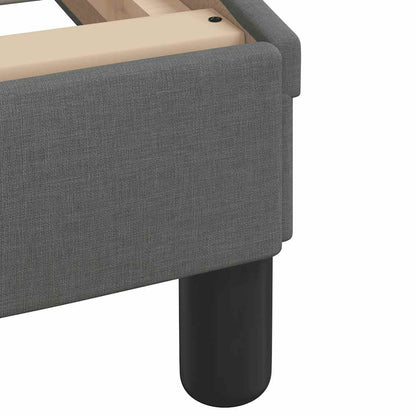 vidaXL Bettgestell mit LED ohne Matratze Dunkelgrau 160x200 cm Stoff
