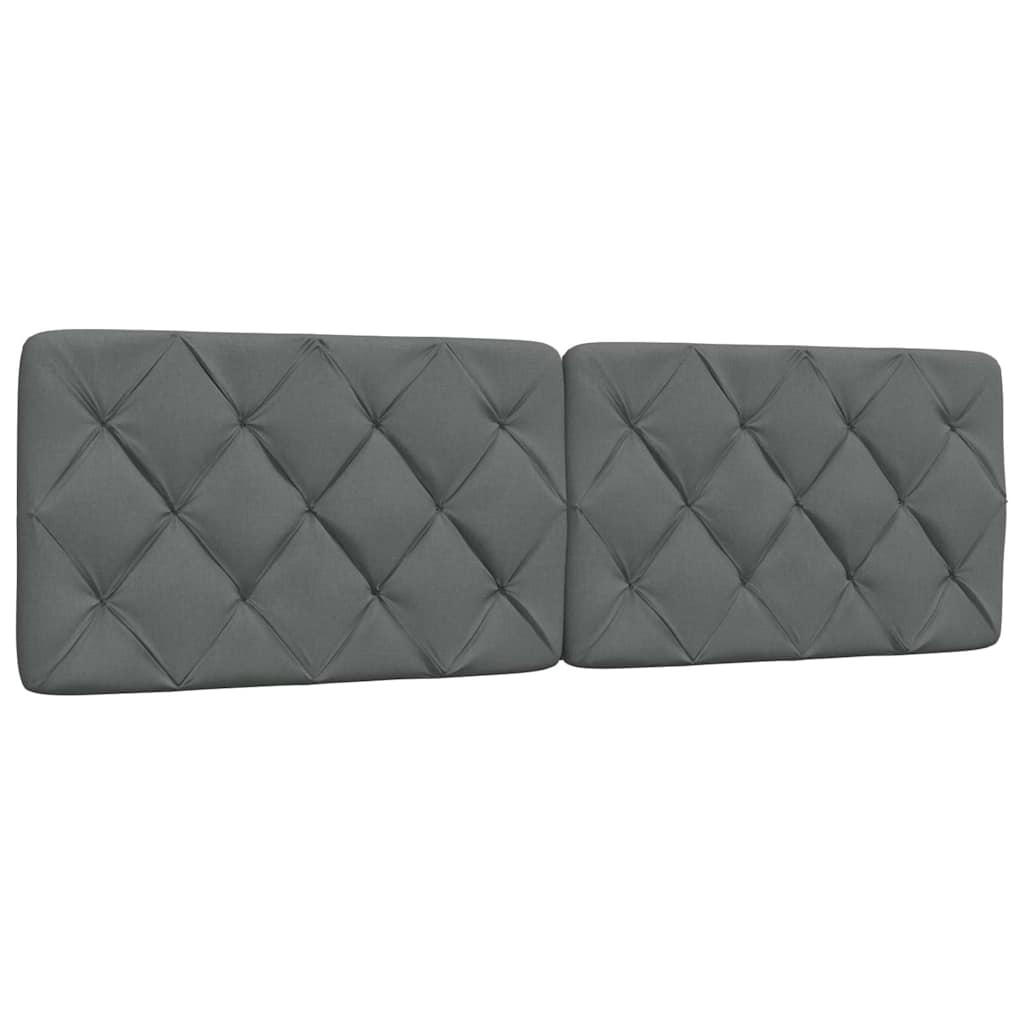 vidaXL Bettgestell mit LED ohne Matratze Dunkelgrau 160x200 cm Stoff