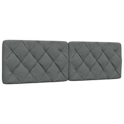 vidaXL Bettgestell mit LED ohne Matratze Dunkelgrau 160x200 cm Stoff