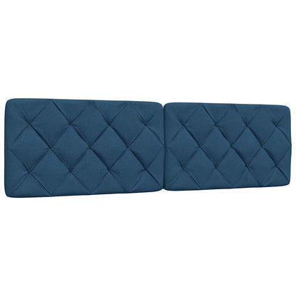 vidaXL Bettgestell mit LED ohne Matratze Blau 180x200 cm Stoff