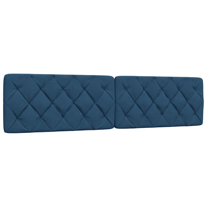 vidaXL Bettgestell mit LED ohne Matratze Blau 200x200 cm Stoff