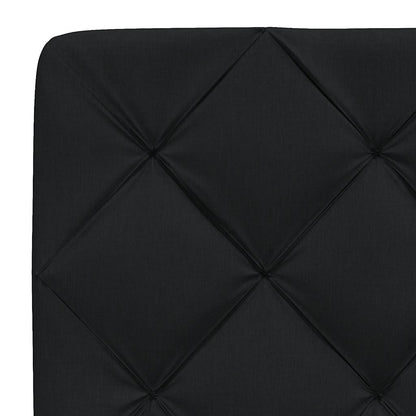 vidaXL Bett mit Matratze Schwarz 80x200 cm Stoff