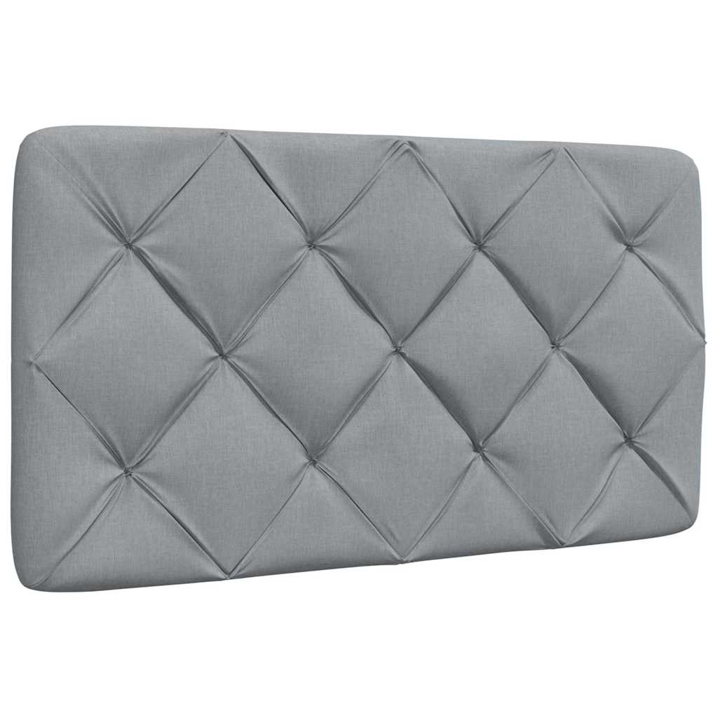 vidaXL Bett mit Matratze Hellgrau 90x190 cm Stoff