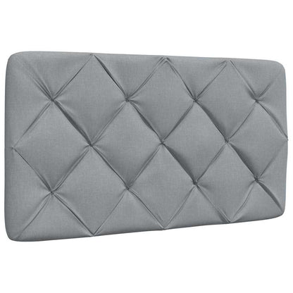 vidaXL Bett mit Matratze Hellgrau 90x190 cm Stoff