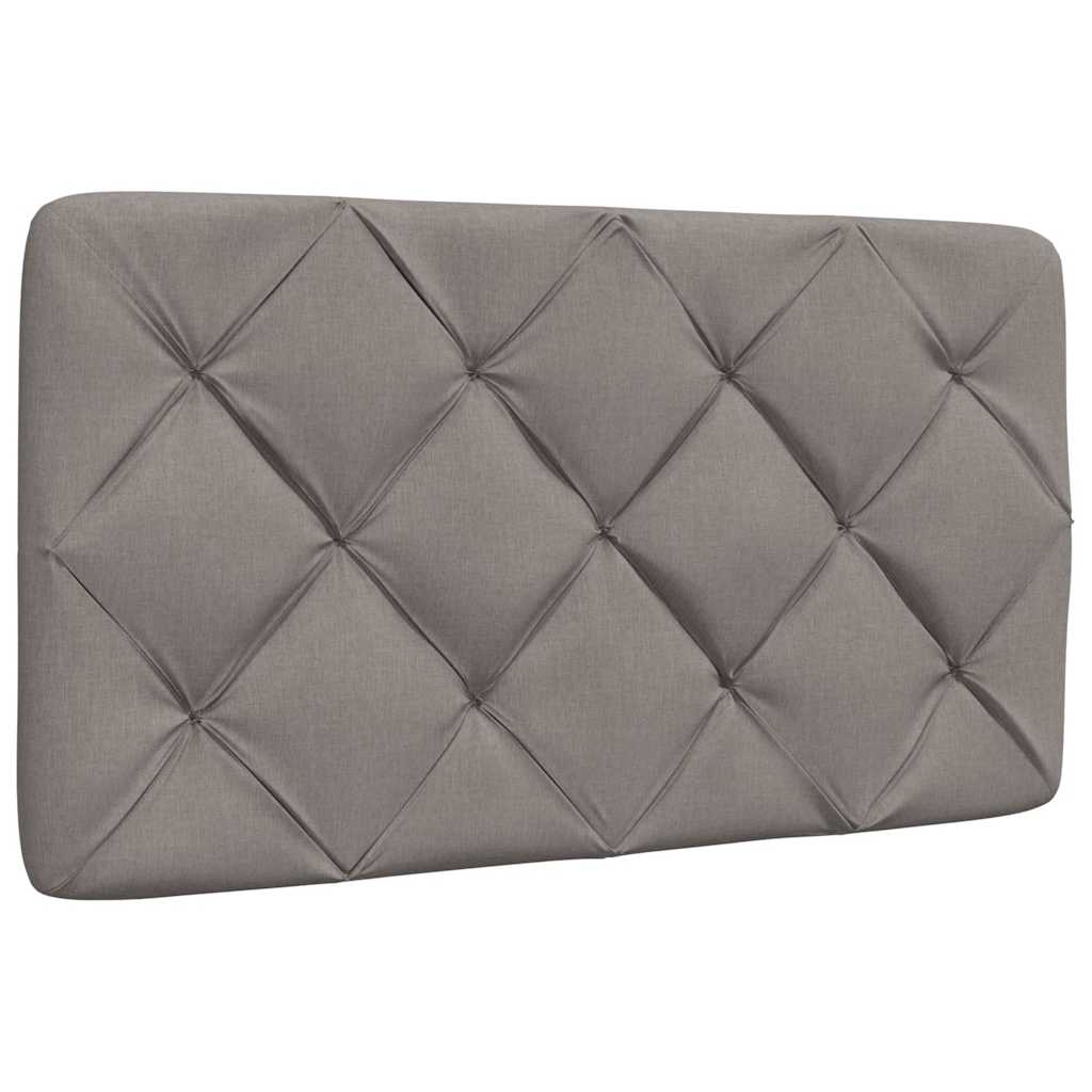 vidaXL Bett mit Matratze Taupe 90x190 cm Stoff