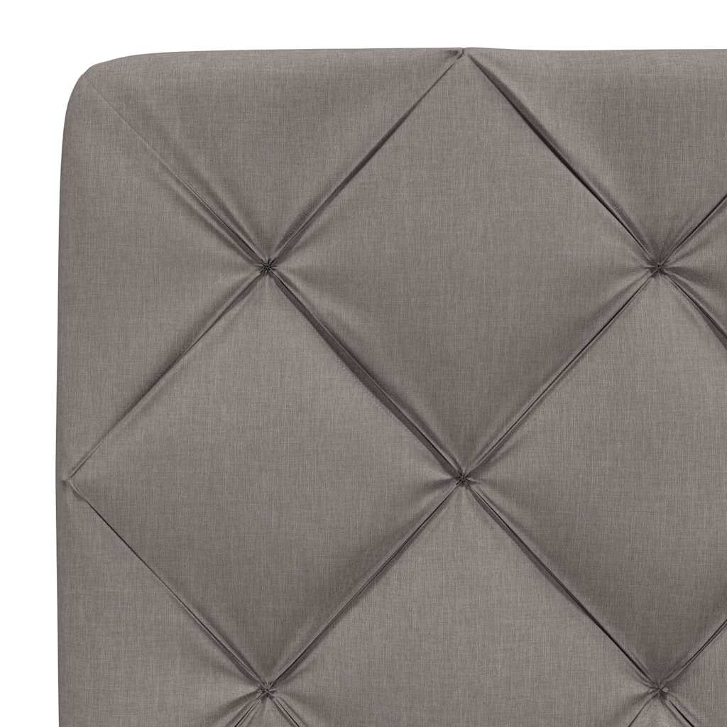 vidaXL Bett mit Matratze Taupe 90x190 cm Stoff
