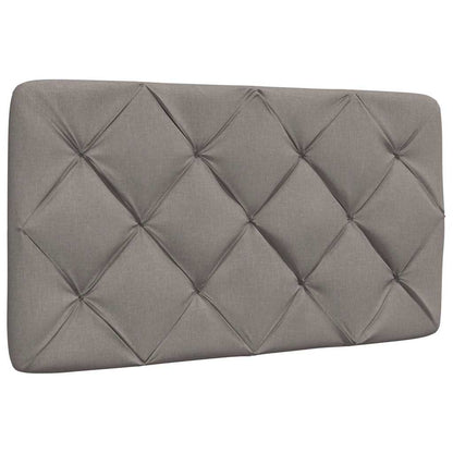 vidaXL Bett mit Matratze Taupe 90x200 cm Stoff