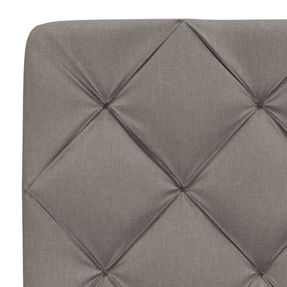 vidaXL Bett mit Matratze Taupe 90x200 cm Stoff