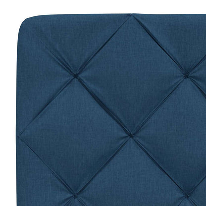 vidaXL Bett mit Matratze Blau 90x200 cm Stoff