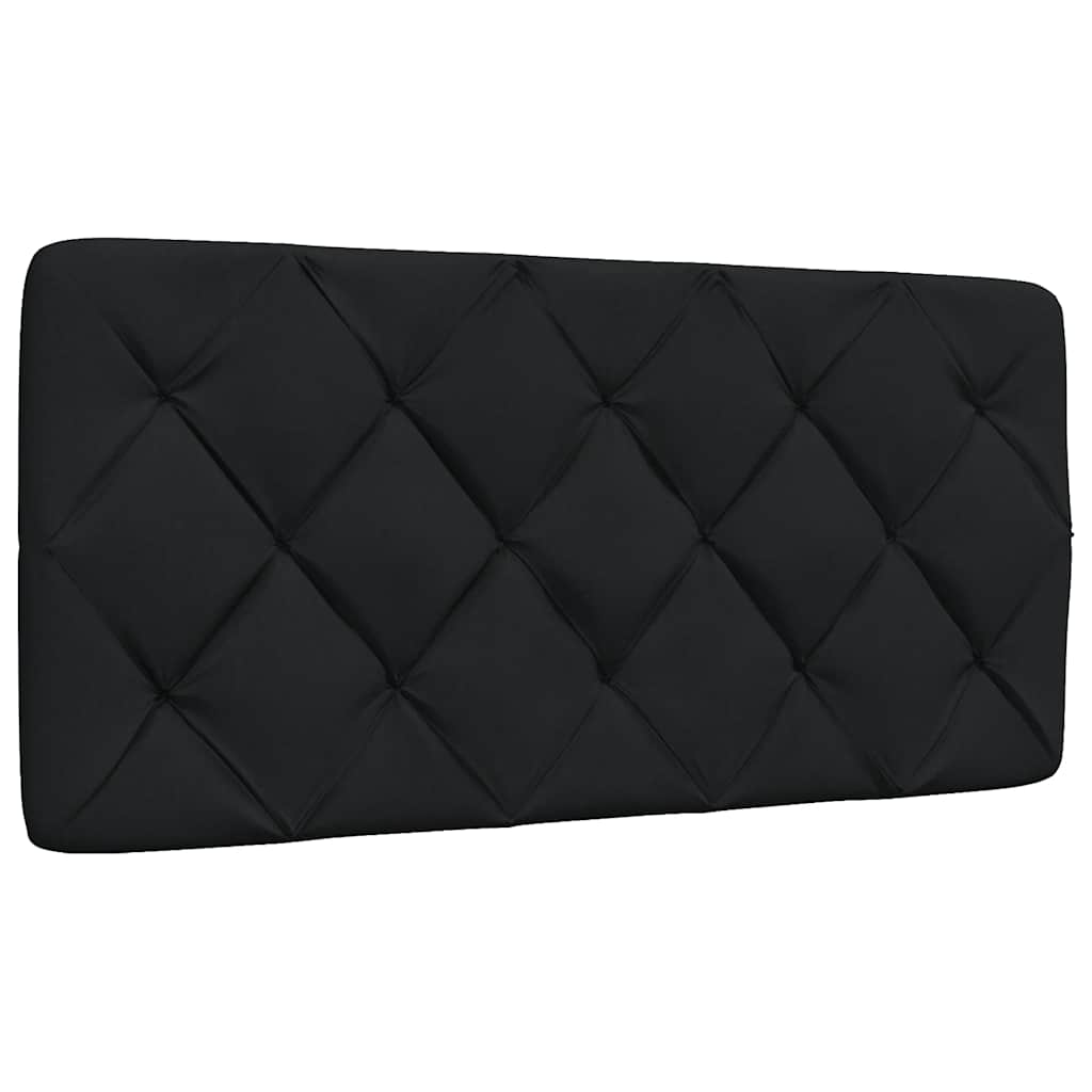 vidaXL Bett mit Matratze Schwarz 100x200 cm Stoff