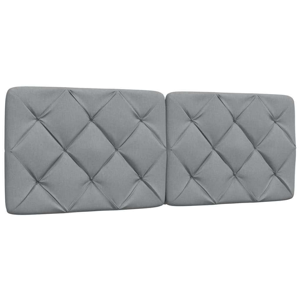 vidaXL Bett mit Matratze Hellgrau 120x200 cm Stoff