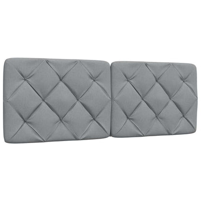 vidaXL Bett mit Matratze Hellgrau 120x200 cm Stoff