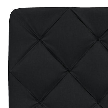 vidaXL Bett mit Matratze Schwarz 120x200 cm Stoff