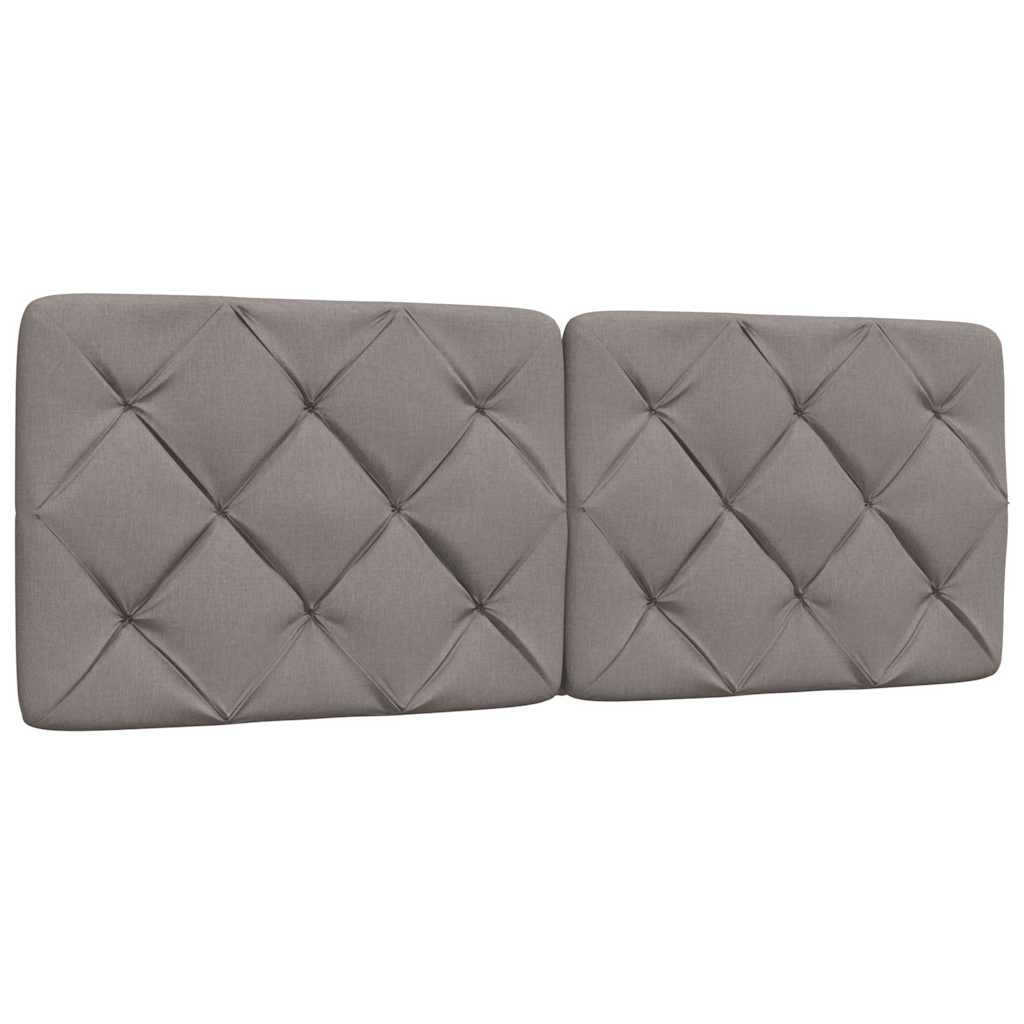 vidaXL Bett mit Matratze Taupe 120x200 cm Stoff