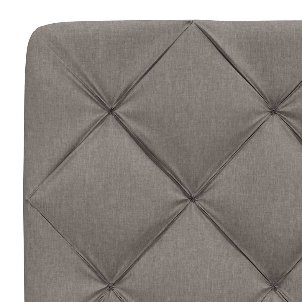 vidaXL Bett mit Matratze Taupe 120x200 cm Stoff