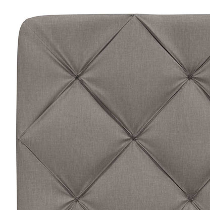 vidaXL Bett mit Matratze Taupe 120x200 cm Stoff