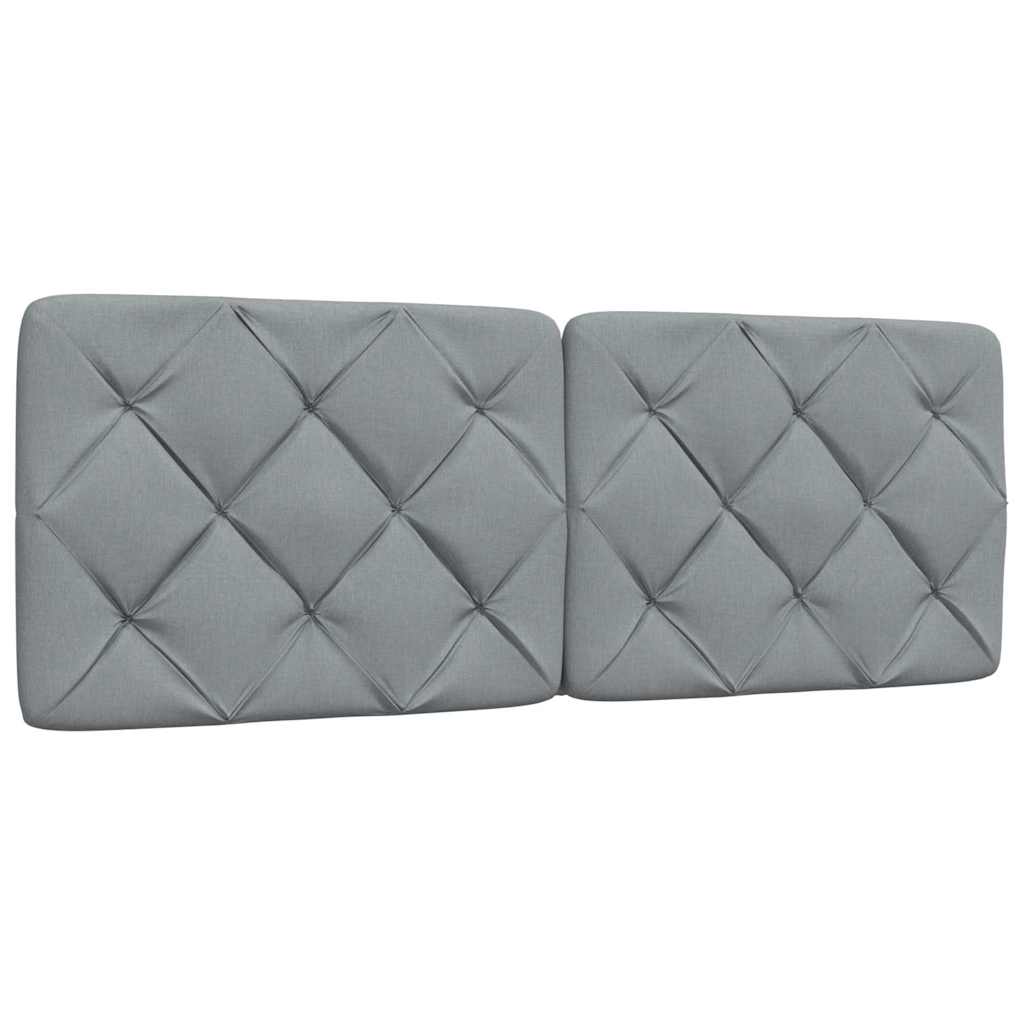 vidaXL Bett mit Matratze Hellgrau 140x190 cm Stoff