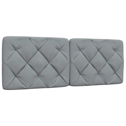 vidaXL Bett mit Matratze Hellgrau 140x190 cm Stoff
