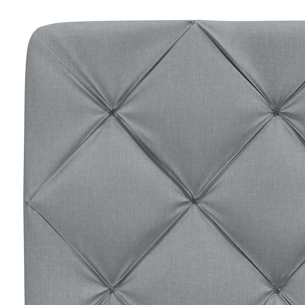 vidaXL Bett mit Matratze Hellgrau 140x190 cm Stoff