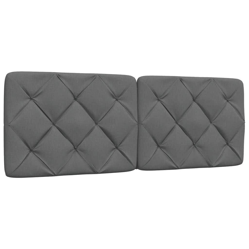 vidaXL Bett mit Matratze Dunkelgrau 140x190 cm Stoff