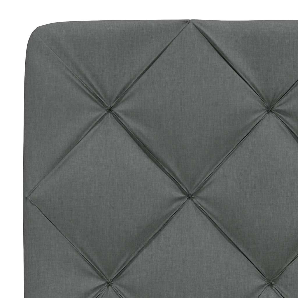 vidaXL Bett mit Matratze Dunkelgrau 140x190 cm Stoff