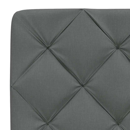 vidaXL Bett mit Matratze Dunkelgrau 140x190 cm Stoff