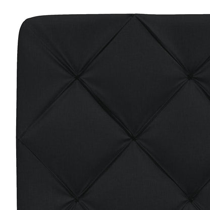 vidaXL Bett mit Matratze Schwarz 140x190 cm Stoff