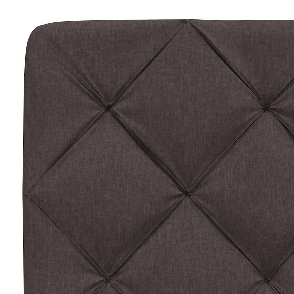 vidaXL Bett mit Matratze Dunkelbraun 140x190 cm Stoff