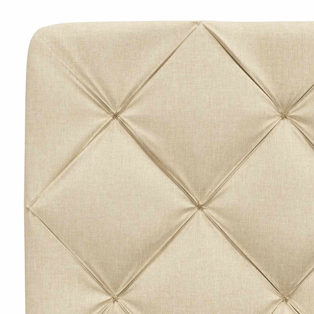 vidaXL Bett mit Matratze Creme 140x190 cm Stoff