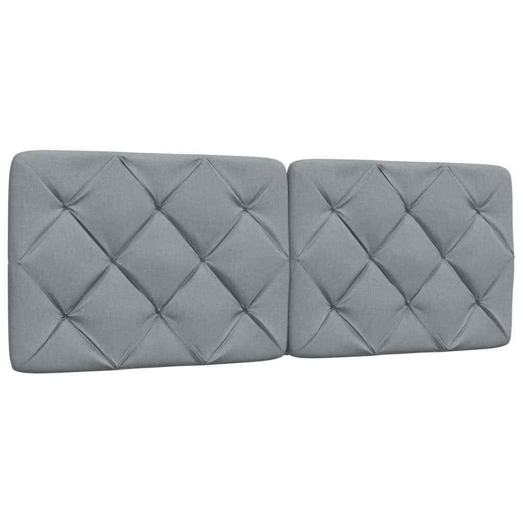vidaXL Bett mit Matratze Hellgrau 140x200 cm Stoff