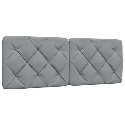 vidaXL Bett mit Matratze Hellgrau 140x200 cm Stoff