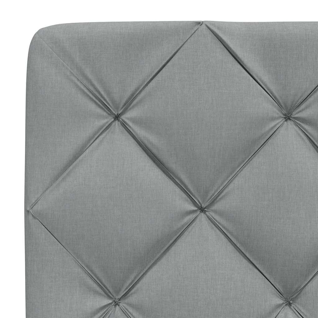 vidaXL Bett mit Matratze Hellgrau 140x200 cm Stoff