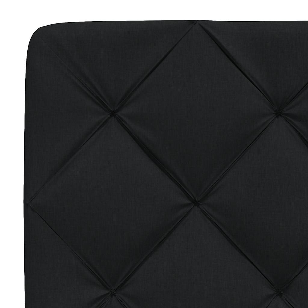 vidaXL Bett mit Matratze Schwarz 140x200 cm Stoff