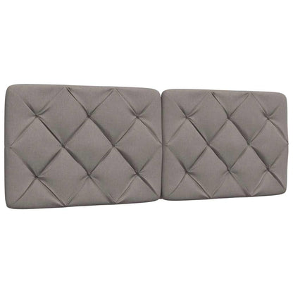 vidaXL Bett mit Matratze Taupe 140x200 cm Stoff