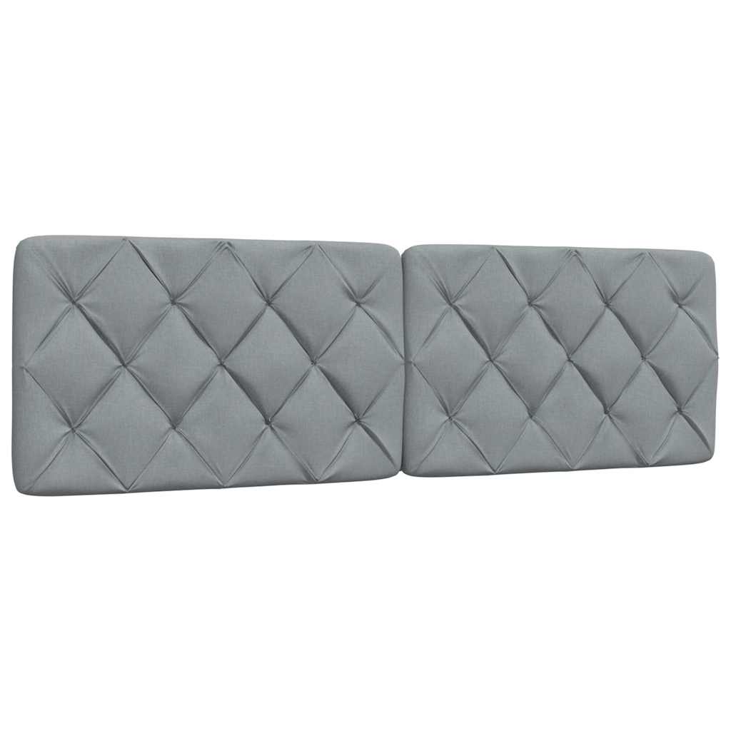 vidaXL Lit avec matelas Gris clair 160x200 cm Tissu