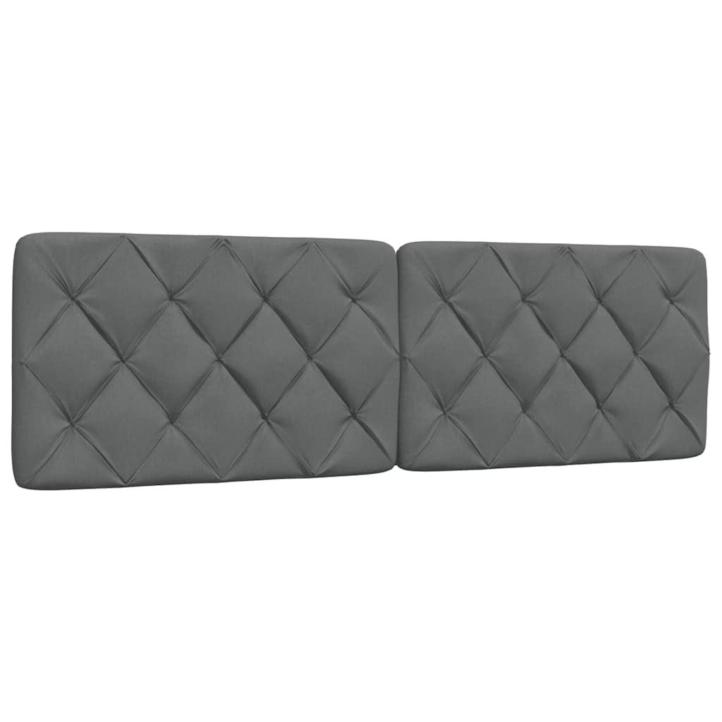 vidaXL Bett mit Matratze Dunkelgrau 160x200 cm Stoff