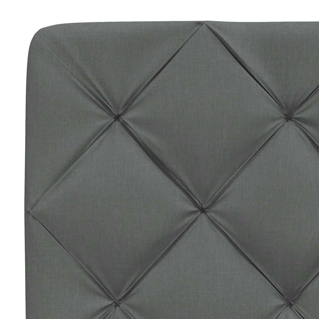 vidaXL Bett mit Matratze Dunkelgrau 160x200 cm Stoff