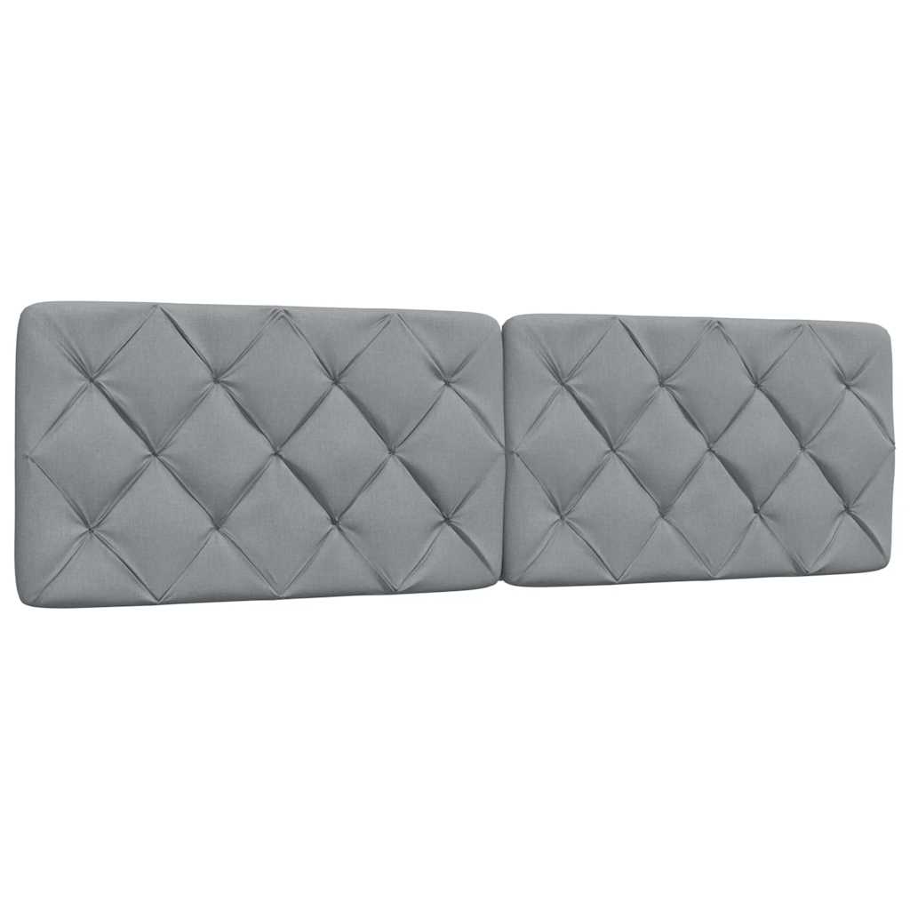 vidaXL Lit avec matelas Gris clair 180x200 cm Tissu