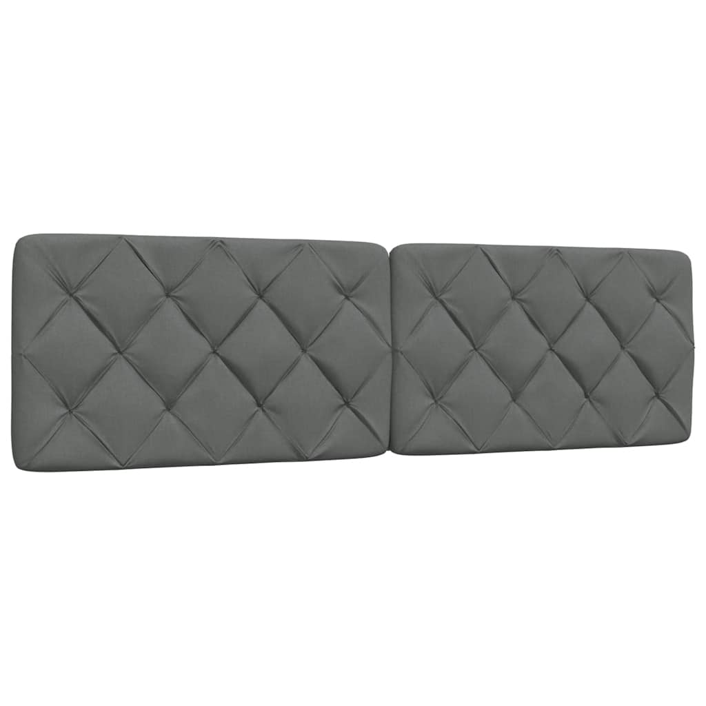 vidaXL Bett mit Matratze Dunkelgrau 180x200 cm Stoff
