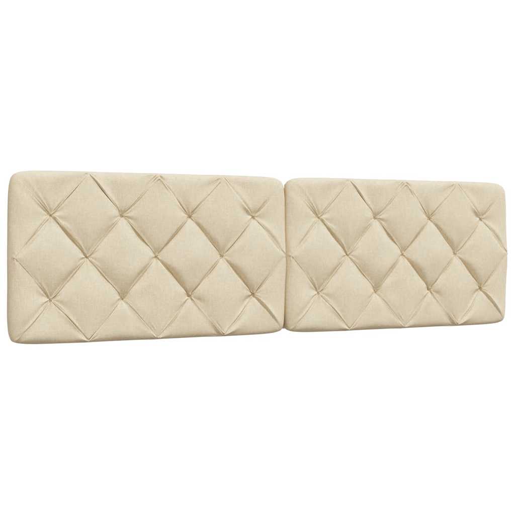 vidaXL Bett mit Matratze Creme 180x200 cm Stoff