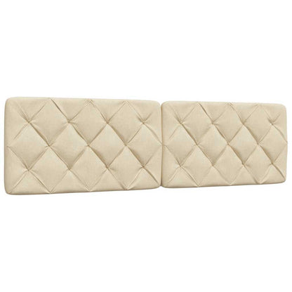 vidaXL Bett mit Matratze Creme 180x200 cm Stoff