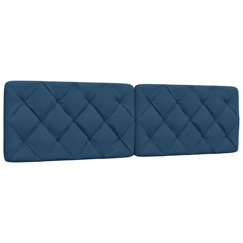vidaXL Bett mit Matratze Blau 180x200 cm Stoff