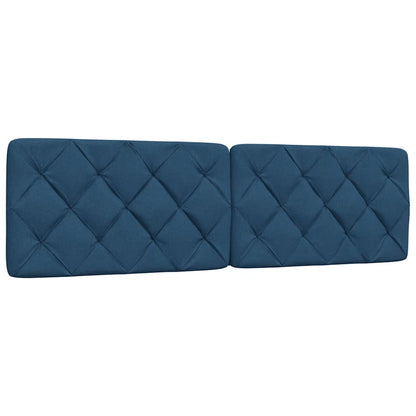 vidaXL Bett mit Matratze Blau 180x200 cm Stoff