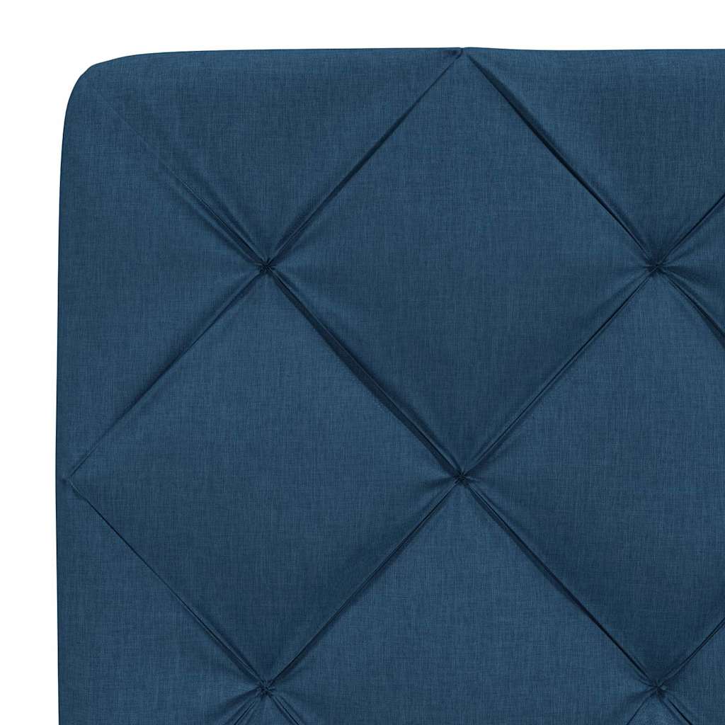 vidaXL Bett mit Matratze Blau 180x200 cm Stoff