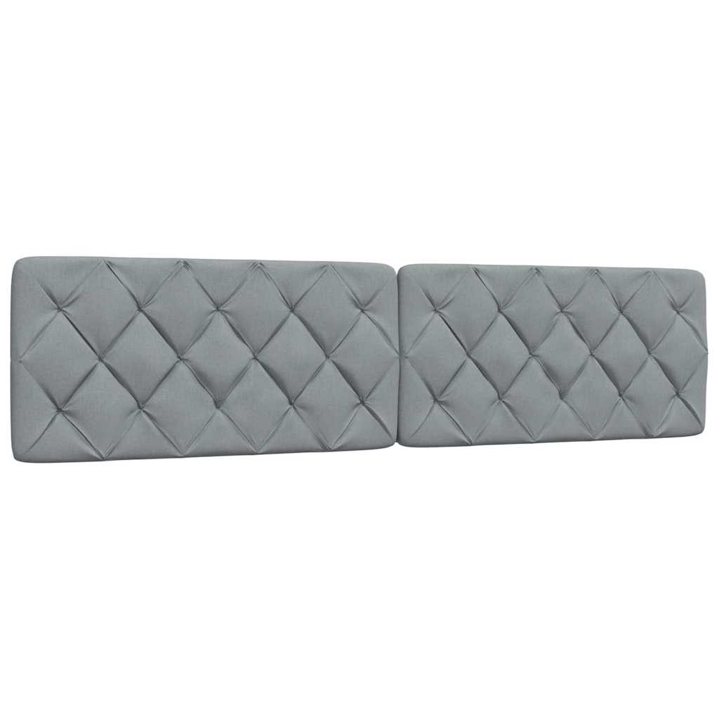 vidaXL Bett mit Matratze Hellgrau 200x200 cm Stoff