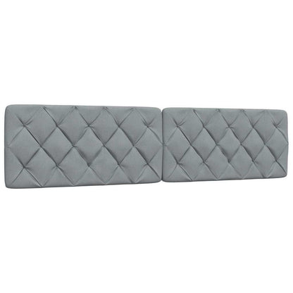 vidaXL Bett mit Matratze Hellgrau 200x200 cm Stoff
